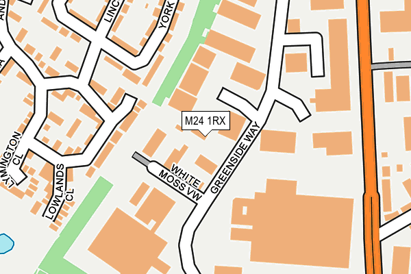 M24 1RX map - OS OpenMap – Local (Ordnance Survey)