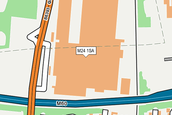 M24 1SA map - OS OpenMap – Local (Ordnance Survey)