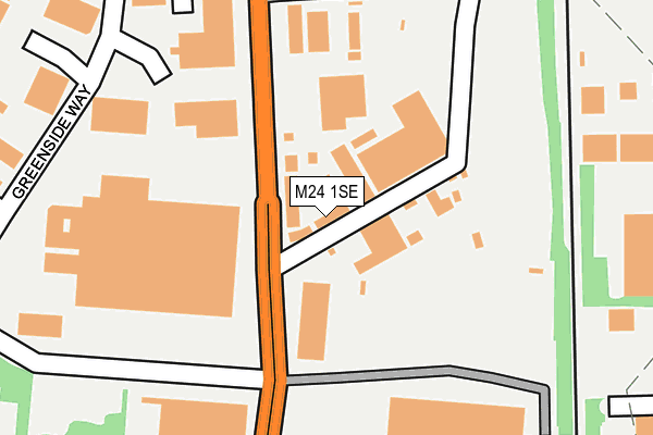 M24 1SE map - OS OpenMap – Local (Ordnance Survey)