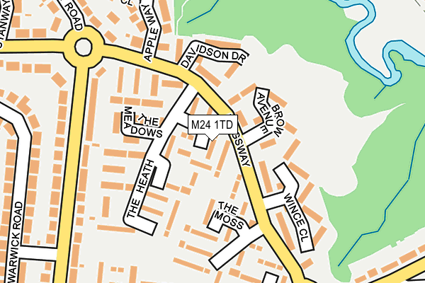 M24 1TD map - OS OpenMap – Local (Ordnance Survey)