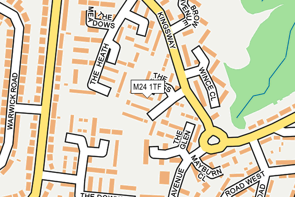 M24 1TF map - OS OpenMap – Local (Ordnance Survey)