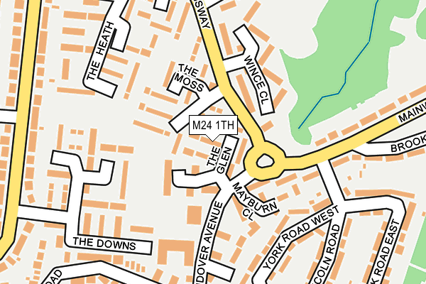M24 1TH map - OS OpenMap – Local (Ordnance Survey)