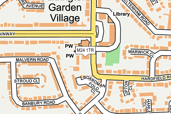 M24 1TR map - OS OpenMap – Local (Ordnance Survey)