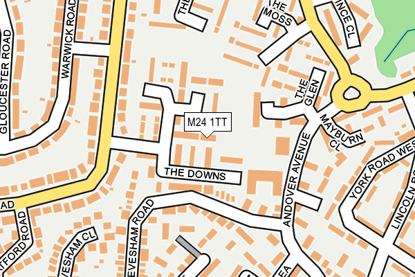 M24 1TT map - OS OpenMap – Local (Ordnance Survey)