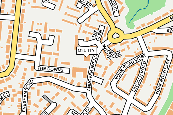 M24 1TY map - OS OpenMap – Local (Ordnance Survey)