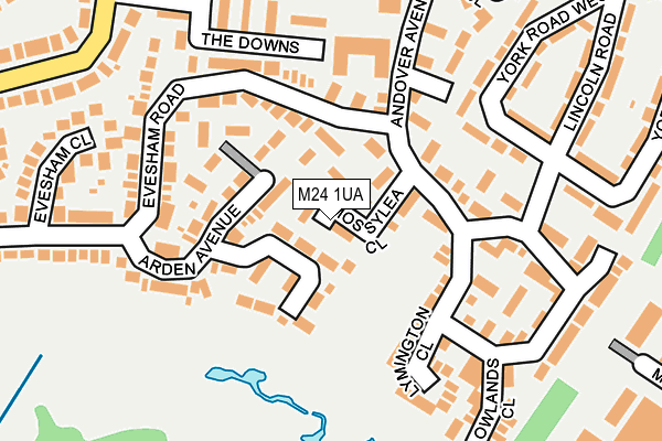 M24 1UA map - OS OpenMap – Local (Ordnance Survey)