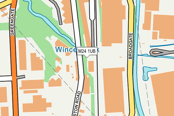 M24 1UB map - OS OpenMap – Local (Ordnance Survey)