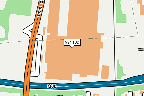 M24 1UD map - OS OpenMap – Local (Ordnance Survey)