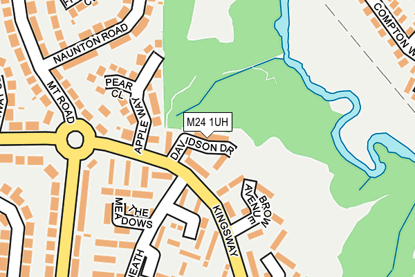 M24 1UH map - OS OpenMap – Local (Ordnance Survey)