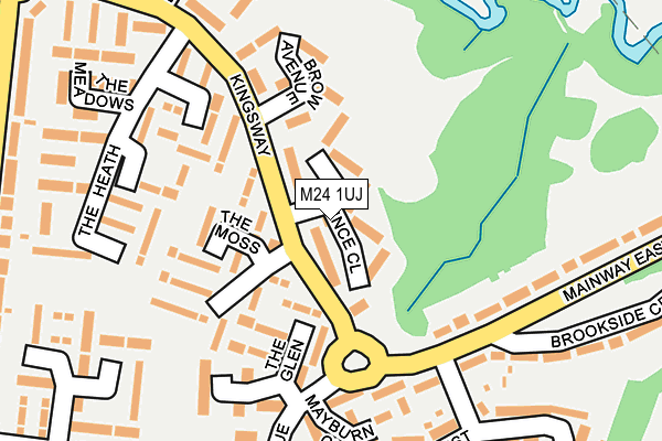 M24 1UJ map - OS OpenMap – Local (Ordnance Survey)