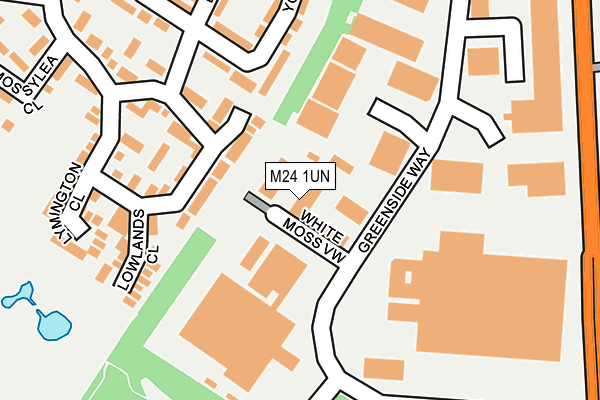 M24 1UN map - OS OpenMap – Local (Ordnance Survey)