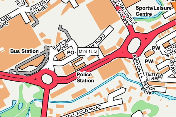 M24 1UQ map - OS OpenMap – Local (Ordnance Survey)