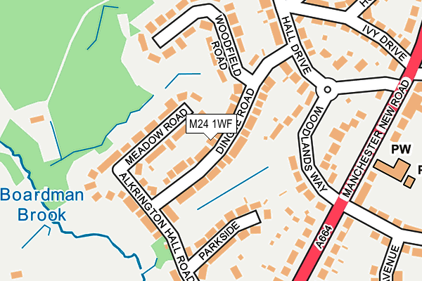 M24 1WF map - OS OpenMap – Local (Ordnance Survey)