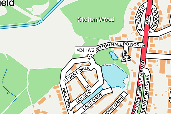 M24 1WG map - OS OpenMap – Local (Ordnance Survey)