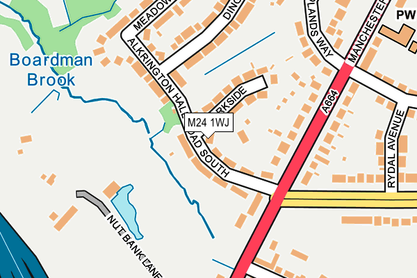 M24 1WJ map - OS OpenMap – Local (Ordnance Survey)