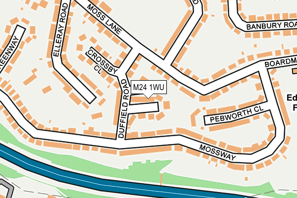 M24 1WU map - OS OpenMap – Local (Ordnance Survey)