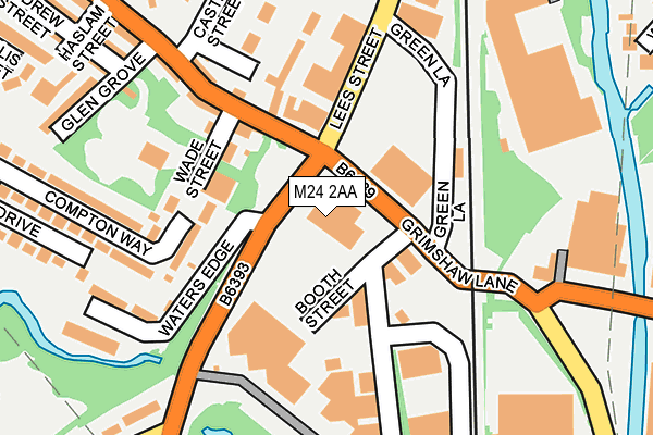 M24 2AA map - OS OpenMap – Local (Ordnance Survey)