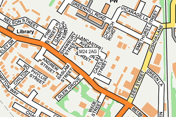 M24 2AG map - OS OpenMap – Local (Ordnance Survey)