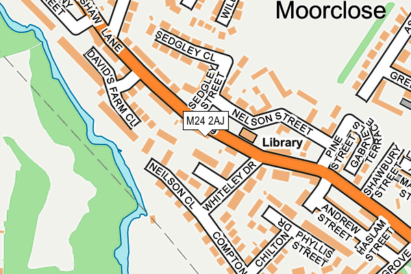 M24 2AJ map - OS OpenMap – Local (Ordnance Survey)