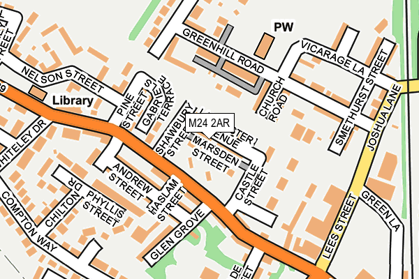 M24 2AR map - OS OpenMap – Local (Ordnance Survey)