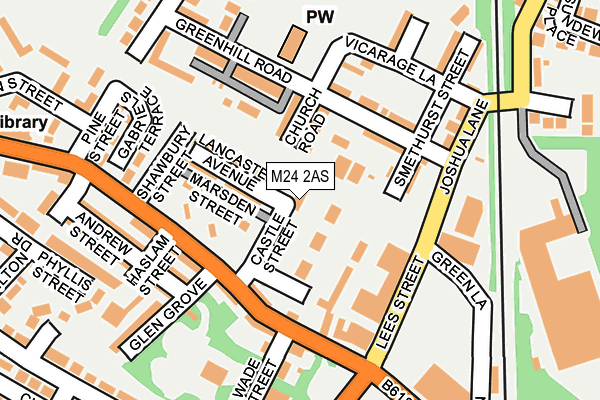 M24 2AS map - OS OpenMap – Local (Ordnance Survey)