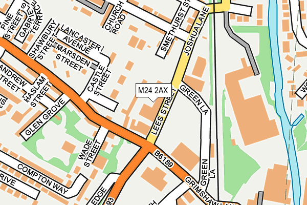 M24 2AX map - OS OpenMap – Local (Ordnance Survey)