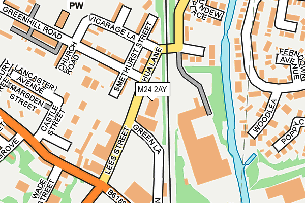 M24 2AY map - OS OpenMap – Local (Ordnance Survey)