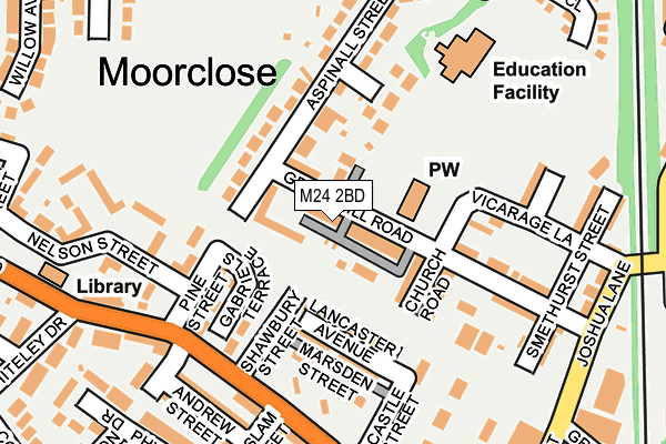 M24 2BD map - OS OpenMap – Local (Ordnance Survey)