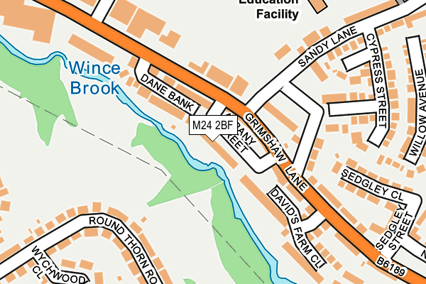 M24 2BF map - OS OpenMap – Local (Ordnance Survey)