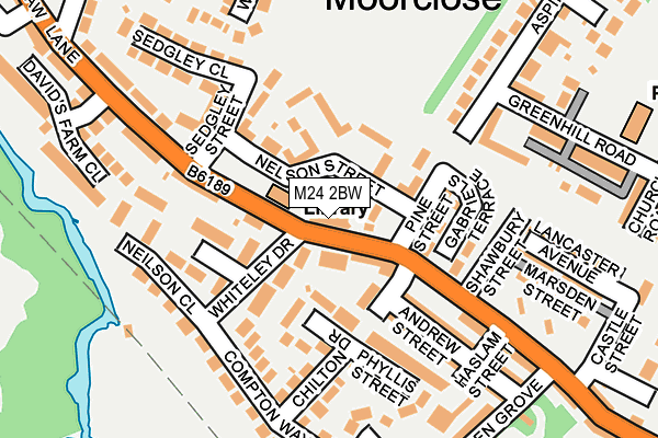 M24 2BW map - OS OpenMap – Local (Ordnance Survey)