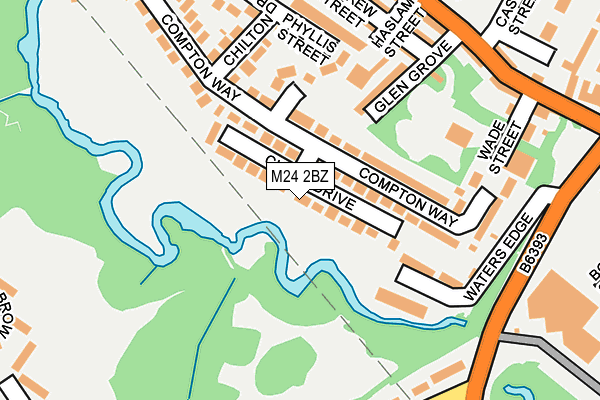 M24 2BZ map - OS OpenMap – Local (Ordnance Survey)