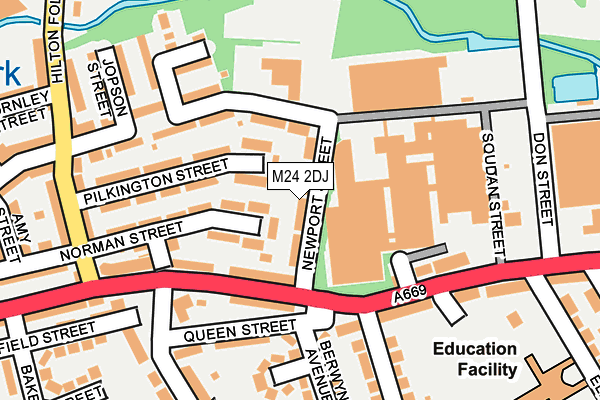 M24 2DJ map - OS OpenMap – Local (Ordnance Survey)