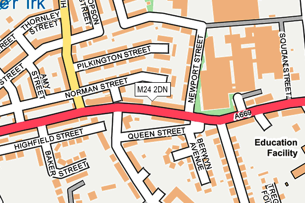 M24 2DN map - OS OpenMap – Local (Ordnance Survey)