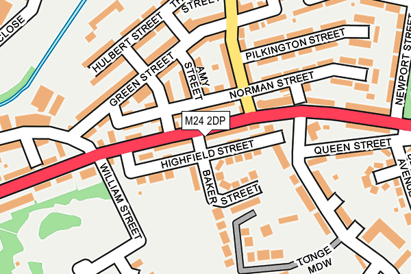 M24 2DP map - OS OpenMap – Local (Ordnance Survey)