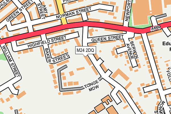 M24 2DQ map - OS OpenMap – Local (Ordnance Survey)