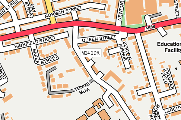 M24 2DR map - OS OpenMap – Local (Ordnance Survey)