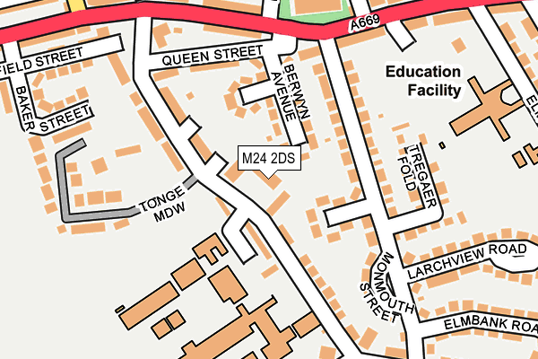 M24 2DS map - OS OpenMap – Local (Ordnance Survey)