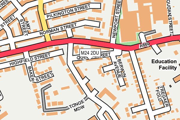 M24 2DU map - OS OpenMap – Local (Ordnance Survey)