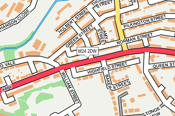 M24 2DW map - OS OpenMap – Local (Ordnance Survey)