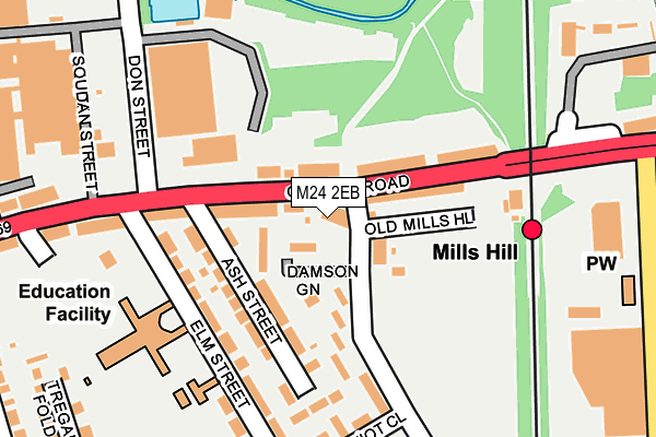 M24 2EB map - OS OpenMap – Local (Ordnance Survey)