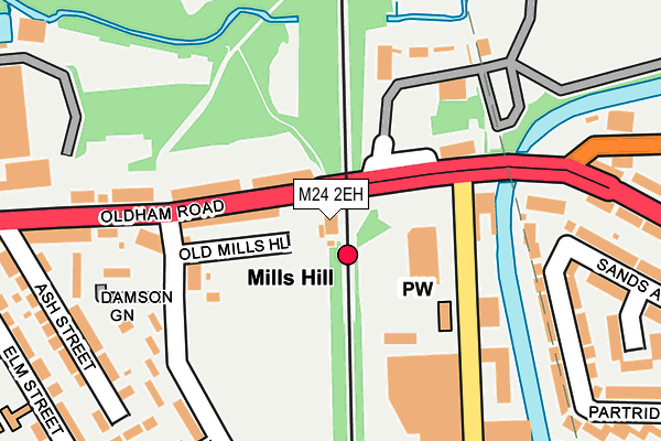 M24 2EH map - OS OpenMap – Local (Ordnance Survey)