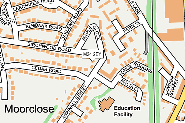M24 2EY map - OS OpenMap – Local (Ordnance Survey)