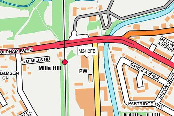 M24 2FB map - OS OpenMap – Local (Ordnance Survey)
