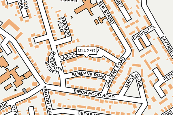 M24 2FG map - OS OpenMap – Local (Ordnance Survey)