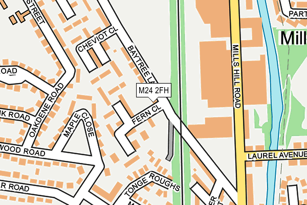 M24 2FH map - OS OpenMap – Local (Ordnance Survey)