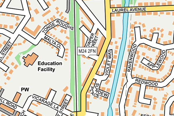 M24 2FN map - OS OpenMap – Local (Ordnance Survey)