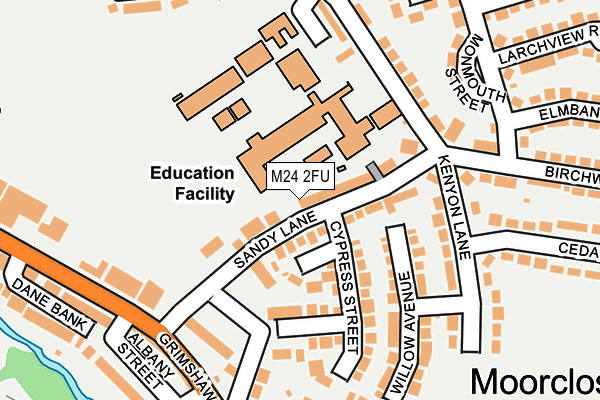 M24 2FU map - OS OpenMap – Local (Ordnance Survey)