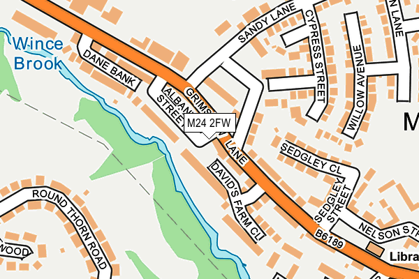 M24 2FW map - OS OpenMap – Local (Ordnance Survey)