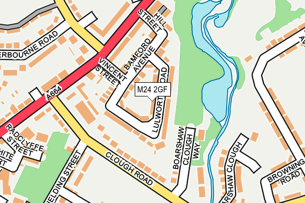 M24 2GF map - OS OpenMap – Local (Ordnance Survey)
