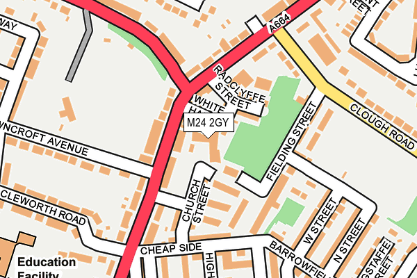 M24 2GY map - OS OpenMap – Local (Ordnance Survey)